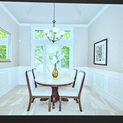 Corian Dining or Kitchen Table Solid Wood 