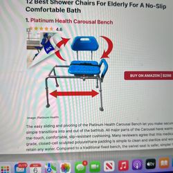 Platinum Health Carousal Shower Transfer Bench
