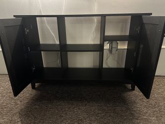 Storage Cabinet with Doors in Vintage Black