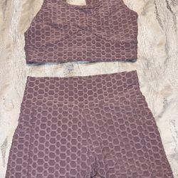 New Two Piece Set Light Purple Size S/m
