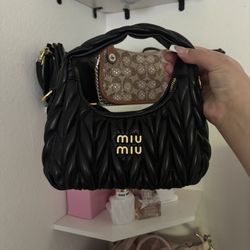miu miu quilted black purse