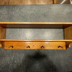 Shelf, Double, Solid Oak