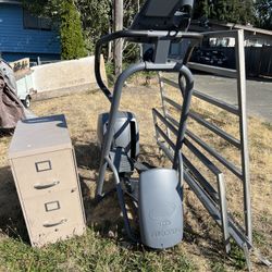 Free Queen Metal Bed Frame, Elliptical, Metal Cabinet