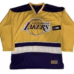Los Angeles Lakers Purple & Gold Hockey Jerseys Men’s S,M & L