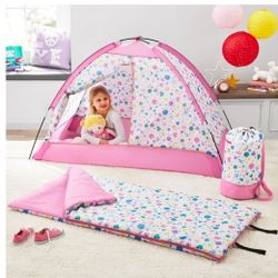 Kids Slumber Sleeping Tent 3 Piece Set