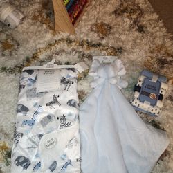 Baby Blanket, Toy Blanket And Washcloths