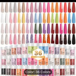 36 Colors Acrylic Powder Set .free Gift