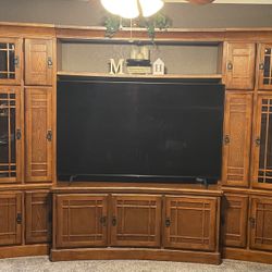Solid Wood Entertainment Center 