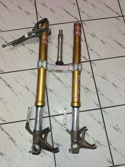 03 04 Kawasaki 636 Forks Suspension Triple Tree Clip-on ZX6r ZX636 ZX-6R Zx-6