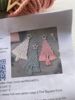 2  Macrame Christmas Tree kits