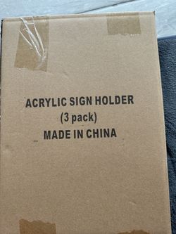 acrylic sign holder