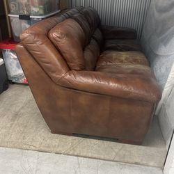 Brown Leather Couch