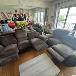 2-piece power Reclining Sofa and loveseat