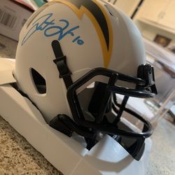 Justin Herbert Signed Mini Helmet
