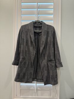 Bagatelle Gray Plaid Blazer