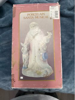 Rare - porcelain Santa musical figuring