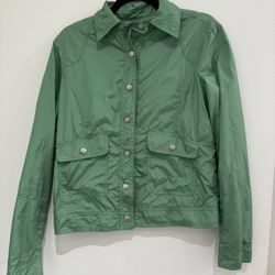 Replay Blue Jeans Vintage nylon Green Women's Jacket.excellent condition