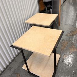 Stone coffee table with custom designed steel frame- paid $3800 Each!! Asking $3800 for both