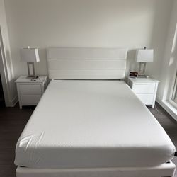Bedroom set. Mattress, frame and night stands