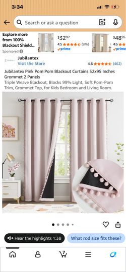 New in packaging pink curtains