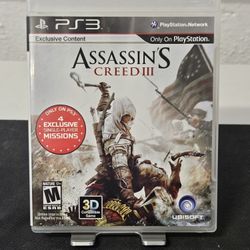 Assassin's Creed III Sony PlayStation 3 PS3 Video Game 