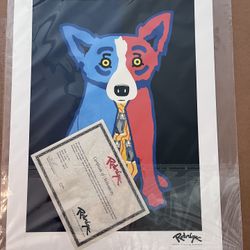 Authentic And Signed Blue Dog Prints