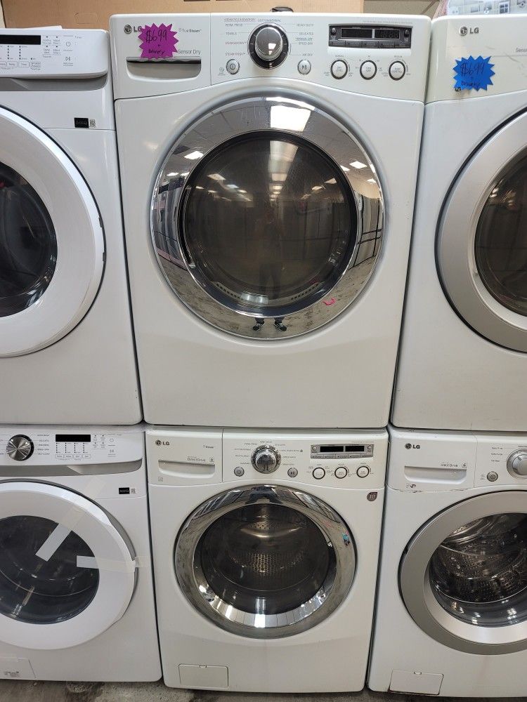 LG Front Loading Washer And Stackable Gas Dryer Set