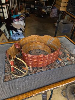 Signed Massimiliano M. Musina Genuine Nile Crocodile Statement Belt - Vintage Y2K