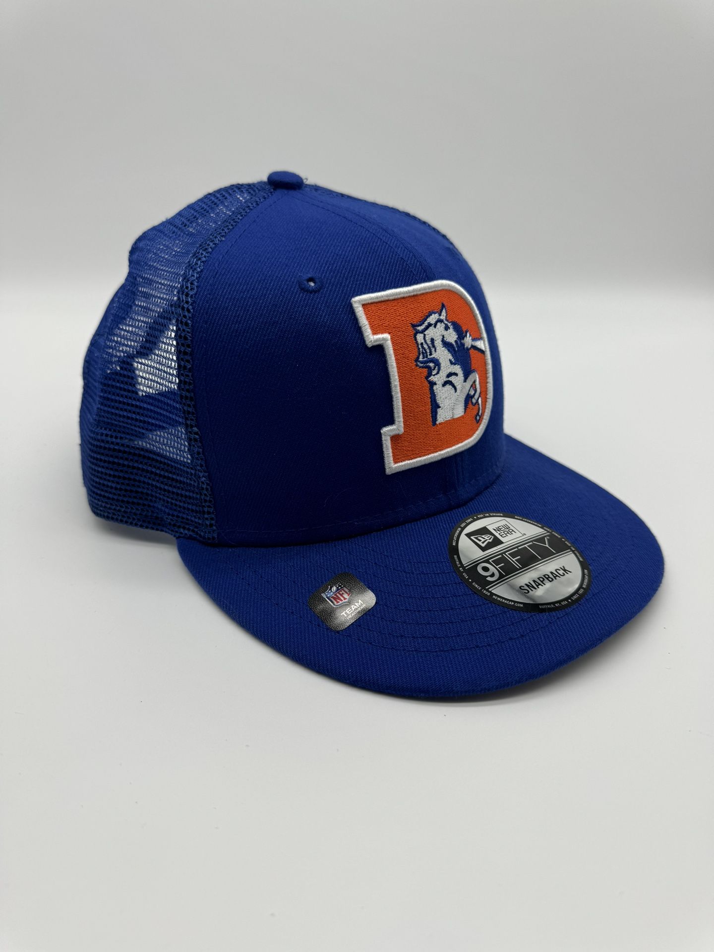 Denver Broncos New Era Main Trucker 9FIFTY Snapback Hat Cap Men's NFL Throwback