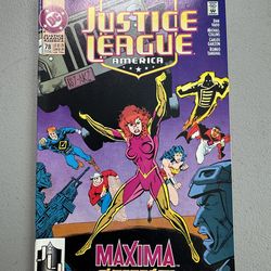 JUSTICE LEAGUE AMERICA  # 78  1993 DC COMICS   MAXIMA OVERDRIVE