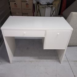 Ikea Computer Desk white , Dressing table, drawers,  Glass top, white work station section 