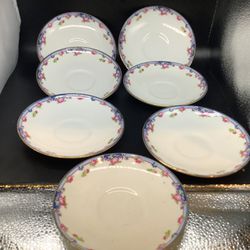 Paragon Victoriana Rose Fruit Dessert bowls Set of 7 Bone China England Rare Color Amazing 