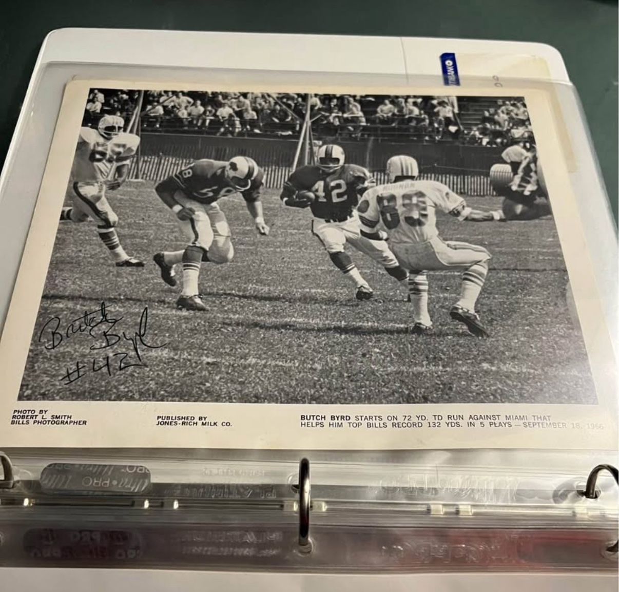 Buffalo Bills Butch Byrd Signed 8x10