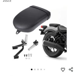 Motorcycle Rear Passenger Seat& Rear Foot Pegs Footrests Compatible with Honda CMX 300 CMX 500 Rebel 2017-2025