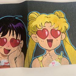Custom Hand Drawn Mob Sailor Moon Griptape