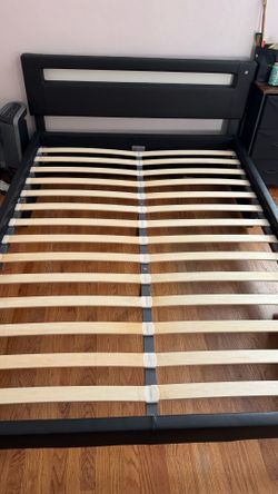Full size bed with slightly used mattress