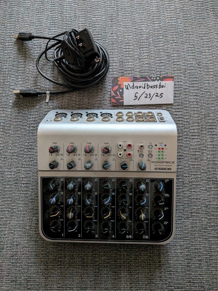 Monoprice Pro Audio 615808 USB 8 Channel Mixer