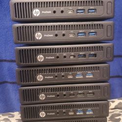 Lot Of 7- HP ProDesk 600 G2  Mini, Intel I5-6500T CPU, 8GB Ram, 120GB SDD M2, HDMI, WIN10 PRO