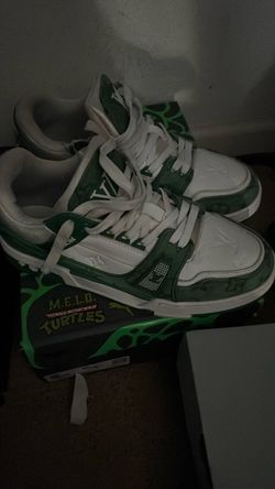 Louis Vuitton Trainer 'Green Monogram Denim 9.5