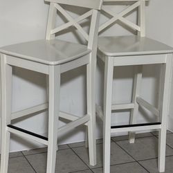 2 INGOLF Bar stool with backrest, white, 29 1/8 " Shop INGOLF series