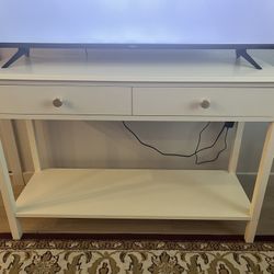 White Console Table/ TV Table