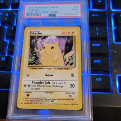 Yellow Cheeks Base Set Pikachu  Psa 9