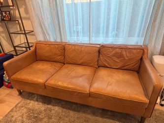 Leather Couch West Elm