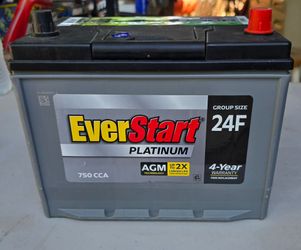 EverStart Platinum AGM Car Battery Group 24F