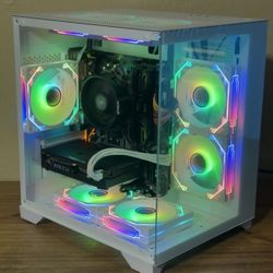 RGB Gaming PC AMD Ryzen Desktop Computer Radeon Graphics Card Fast SSD 16GB RAM WiFi VR Ready mATX Case