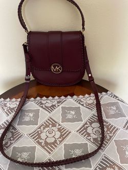 Michael Kors Burgundy Leather Crossbody Bag
