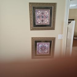 2 Drawings Paintinted Watercolor