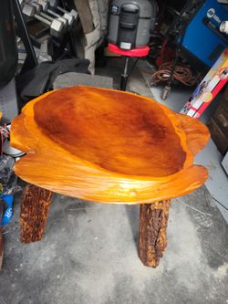 Wood coffee table