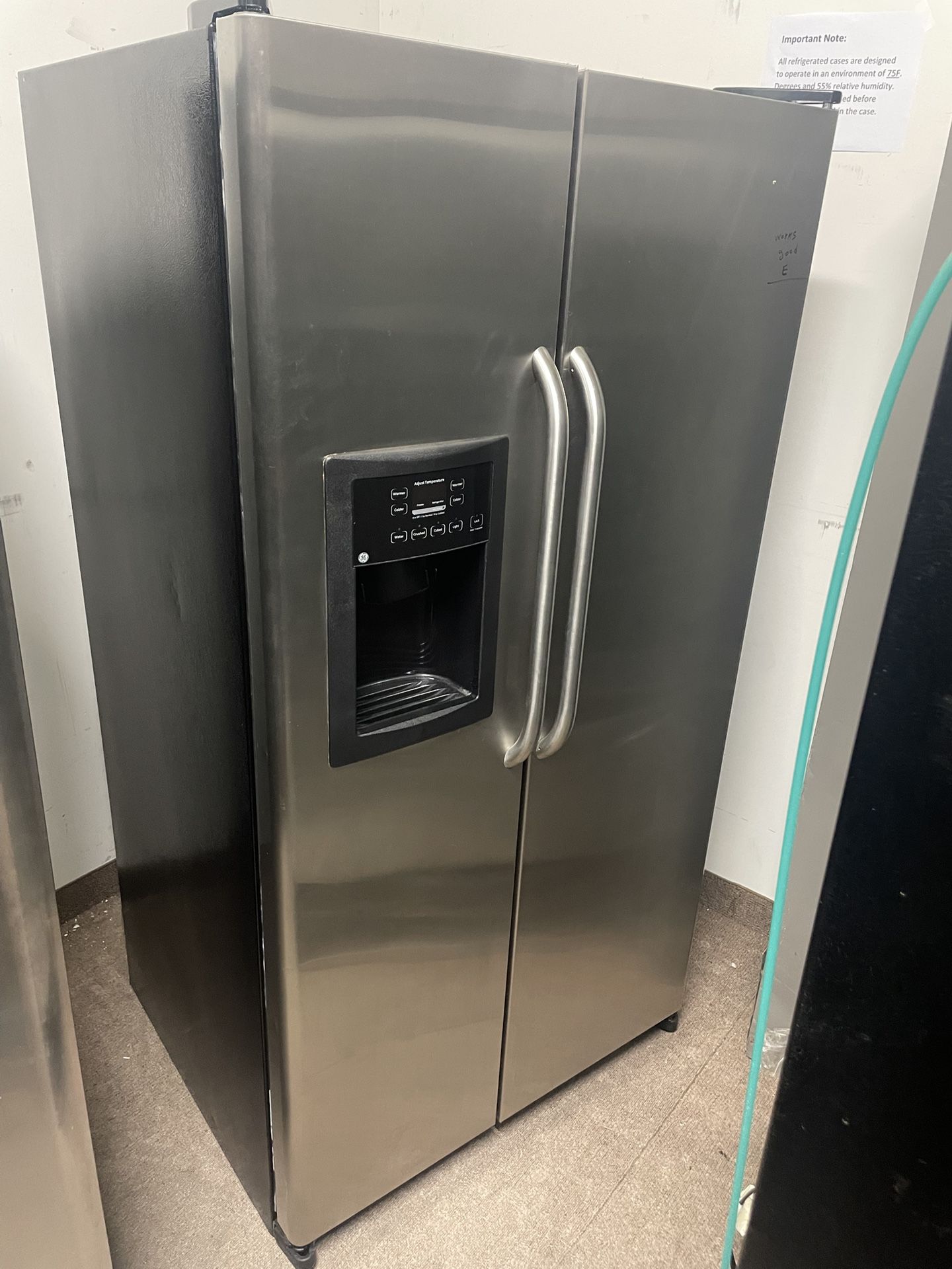 Stainless Steel GE Side by Side Refrigerator