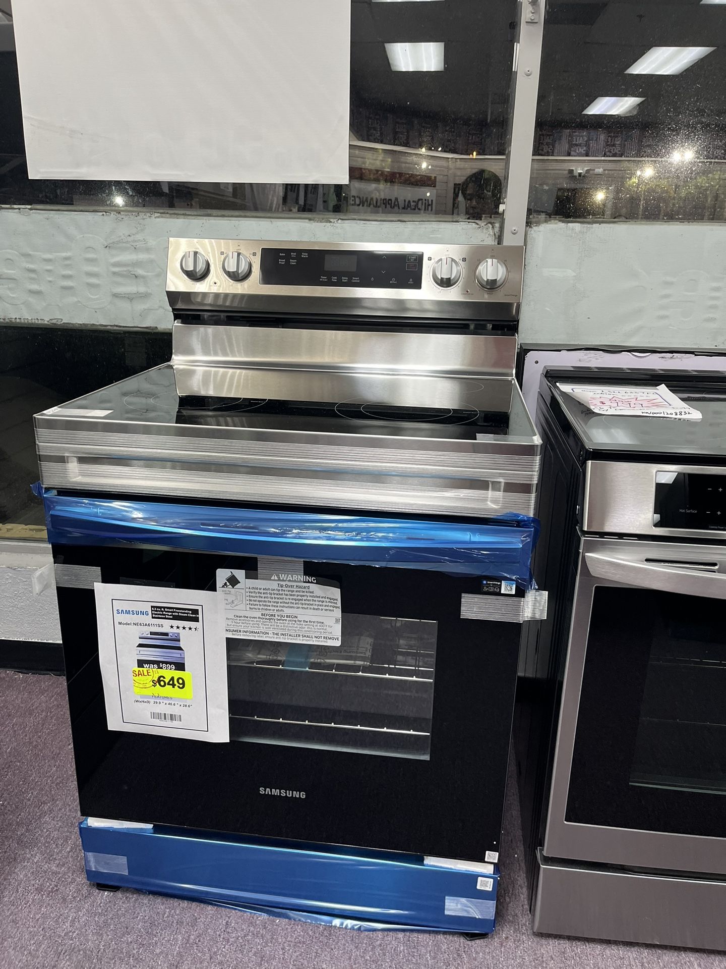 30’ Electric Stove Oven Range Brand New Samsung Stainless Steel 